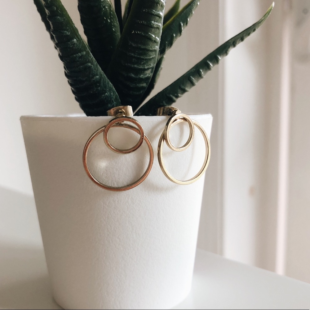 Gold Double Hoop Earring
